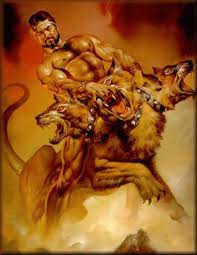 Heracles capturing Cerberus in the Underworld not to be confused with the resident ferocious three-headed dog Fluffy in Harry Potter. Sure he may have super strength to take on the gods, but he has a bad temper, kids all over the place, and had two episodes of insanity. Oh, and was killed by a poisoned shirt. Yet, to the ancient Greeks he was Superman.