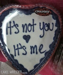 Of course, the receiver should look on the bright side, since they could spend drowning their sorrows eating it as well as it's chocolate. Besides, anyone unwilling to break up with you in person doesn't deserve you anyway.