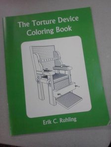 Hey, at least it doesn't have any sex organs you can color. Still, this is disturbing. Torture devices, seriously?