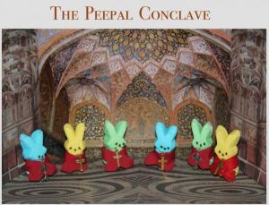 I love how these bunnies look in their red robes and crosses.