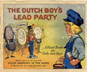 Of course, lead paint is bound to lower intelligence, stunt growth, delays development, cause kidney damage, cause reproductive problems, and may even cause cancer. Yeah, and you wonder why we don't use lead paint anymore. Also, it's kind of disturbing that these lead party guests consists of toy soldiers and plates.