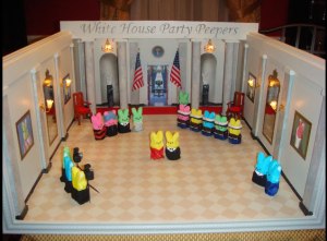 Still, its cuter than the real thing. And the White House looks as resplendent in the background.