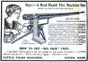 Even funnier, this gun is called "Big Dick." Now you can experience the machine gun's rapid fire that will traumatize your WWI veteran dad from his days in the trenches. Yet, unlike him, you won't experience the dirty trenches or the vast carnage that accompanied the Great War. Now isn't that fun?