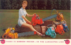 Besides, what woman wouldn't want a brightly colored chain saw that looks like it comes from a Martha Stewart line at Sears Kmart or Walmart?