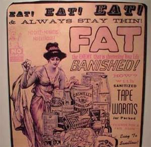 This was a big weight loss fad back in the day. Still, I think having a parasite living in my digestive tract is kind of disturbing.