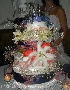 Uh, yes, you certainly can as this cake points out since you could barely see it itself. Also, I'm pretty sure those flowers are fake.