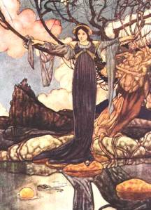 Frog fetches golden ball for princess.