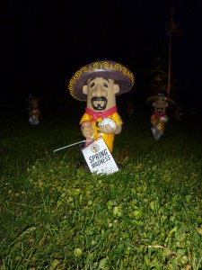 And how do I know he's Mexican? Well, he has a sombrero and a bandanna around his neck. Then again, baseball is a popular sport among the Latino and Latin American community. However, the most negative stereotypical thing about this is that it makes the mistaken assumption is that all Hispanics in the US are Mexicans. 