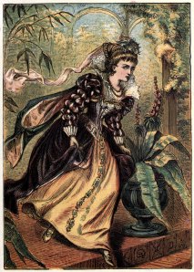 Cinderella rushing to leave around midnight.