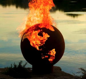 Whoever designed this doesn't seem to have a great outlook on life. I mean who wants to see our planet in a hell fire blaze. It's disturbing.