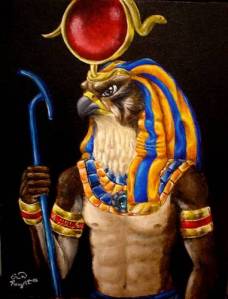 The god of the sun and chief deity as well as one of the most important and worshiped deities in Ancient Egypt. Takes many forms and names. Benevolent, but aloof and withdrawn to his important duties.