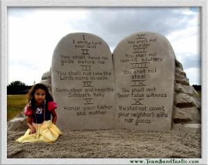 Of course, you can follow the Ten Commandments to the letter all your life and still be a shitty person. Also, I'm not posting this as a statement of religion. It's just for artistic merit. By the way, these aren't the Ten Commandments I learned in religion class anyway.