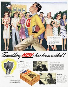 This is one of a quite a few back to school season ads that targets smoking to college students. Sure Jerry's nicotine addiction might make him a hit with the ladies in college but he's headed through a dark future of emphysema, lung cancer, yellow teeth, heart disease, respiratory disease, halitosis, and early death. Sure Jerry is a smoking hot stud now, but he'll end his days as a very sick man.