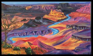 Arizona is home to the Grand Canyon which is one of the more famous national parks of the United States. It is 277 miles long and up to 18 miles wide with a depth of over a mile. It's also known to be about 2 billion years old.