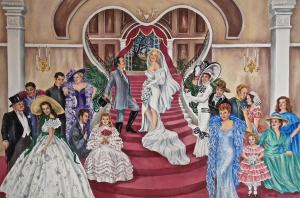 Of course, California is a state of many diverse wealth and beauty. Yet, it's best remembered as the home of Hollywood which has been the film capital of the world for generations. Here is a painting of an assortment of iconic Old Hollywood screen legends we all knew and love throughout the ages.