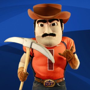 Hmm. A prospector mascot with a mining pick. Unfortunately his eyes say that he has rage issues and lacks the self-restraint not to use it as a weapon. And he has no remorse as well as sees no need to seek counseling.