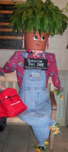 I mean scarecrows that have pots for heads, get it? Still, this one does seem to sport a hair style that seems to remind me of someone off The Simpsons.