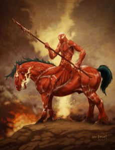 Now a Nuckelavee may seem to have a form of centaur yet it is basically skin less and a creature of sheer terror. His breath could doom a village to starvation and plague. Let's just say you wouldn't want to go near it.