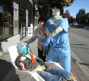 Not sure if a dentist scarecrow is guaranteed to scare crows. But it'll sure scare some people who are afraid of dentists.