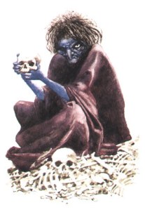 For the love of God, don't let this blue iron nailed witch near small children and lambs. Still, if you want to get rid of her, have her walk into the sunlight and she'll turn to stone.