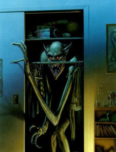 Yes, it's a boogeyman in that closet. No, I'm not sure if it works for Monsters Inc. or loves disco music but I will ask.