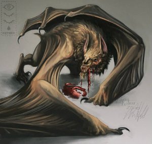 In some Mayan tales, the Camazotz is a giant bat like creature that beheads one of the Hero Twins and uses it for a ball game. In others, it's an evil bat god associated with night, death, and sacrifice. 