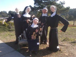 Of course, we all know that these scarecrow nuns are singing, 