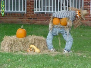 Sometimes scarecrows can have the poorest manners comparable to fratboys. Still, he should think of the children.