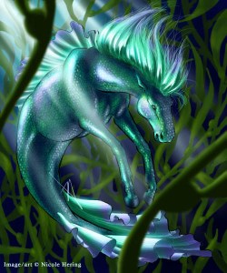 While the Kelpie is known to drown people to their deaths by offering pony rides, the Hippocampus is best known as being a chariot horse for Poseidon. Still, it has been known to help sailors and ships as well.