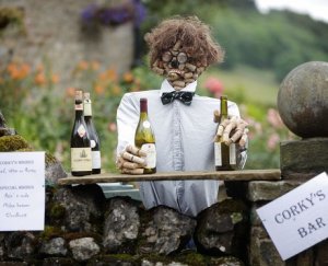 Still, you have to admit that making a scarecrow out of corks is a pretty good idea, especially if the display is 