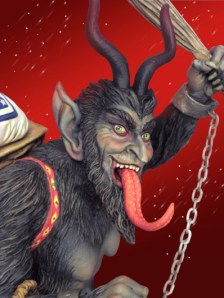 So kids, in a lot of places in Europe, if you've been good, you receive a lot of great presents from Santa Claus. If you've been bad, then this guy would take you on a trip to his torture dungeon. Of course, he'll have to kidnap you first.