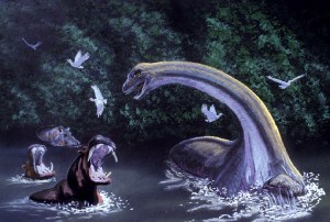 The Mokele-Mbembe is a cryptid that has inspired many a futile expedition to the African Congo in search for it. Still, this doesn't stop cable TV in the US from trying to film it while braving mosquitoes. 