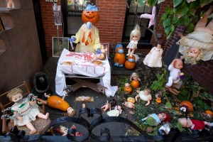 This just goes too far as scary goes. Besides, this might traumatize many trick or treaters, especially young girls. This is just plain sick if you know what I mean.