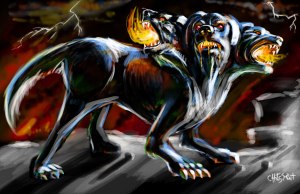 Though it bears a great resemblance in almost every way, this isn't the monster protecting the Sorcerer's Stone in the first Harry Potter book. Rather it's basically guarding the Underworld to keep souls from getting out.