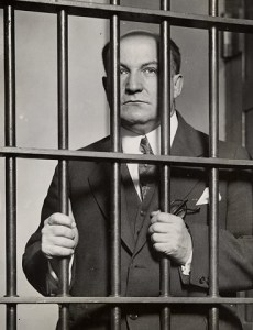 Cincinnati booze baron George Remus behind bars. After he gets out of prison he's going to find out his wife had an affair and basically swindled him royally. He'd then kill her in front of a lot people in broad daylight and get off on temporary insanity. Yet, George Remus won't be nearly that rich again.
