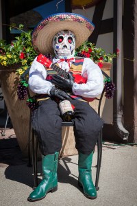 Despite the Mexican stereotypes, this is actually a good Mexican scarecrow, especially with the skull mask from The Day of the Dead. Still, are those cowboy boots?