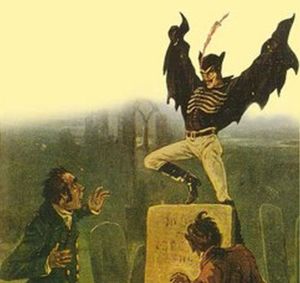 Spring-heeled Jack may wear an outfit similar to Batman but remember he's not known to be associated with good things. In fact, just the opposite. Still, he's one of the better known creatures from Victorian urban legend.