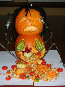 Let's just say, displays that show the delivery room and nature's bounty in a cornucopia don't go together.