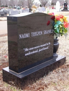 I guess the epitaph is there because of her silly name. Seriously, it seems like her name reads like something Monty Python would make up.