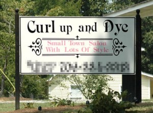 If Sweeny Todd could expand into the beauty parlor business, this would be the perfect name for it. Still, I'm sure people don't want to have any thoughts about death while getting their haircut, especially after watching Sweeny Todd.