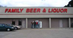 This is a liquor store in Illinois. Now I'm sure they came up with "Family" just to give it a down home feel. Still, I don't think a place that sells alcoholic drinks should put "family" in its name. Makes one wonder whether they sell schnapps for kindergarten kids or something.