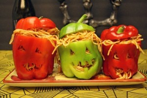 Of course, these seem pretty sick but fairly clever. Yet, I'm not sure if the pasta is supposed to represent the pumpkin contents or worms.