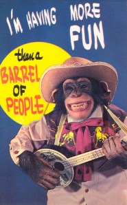 Then again, whenever I've seen people in barrels on TV it's more or less to say that they've been robbed of everything including the shirt on their backs. That, and possibly murdered.