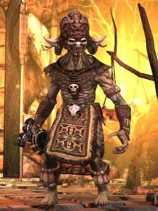 Xolotl is the Aztec psychopomp and Quetzalcoatl's brother who aided in his descent to Mictlan to steal the bones to create humanity. Still, despite his monstrous appearance, he's actually quite friendly.