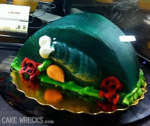 Of course, even though this turkey cake looks burnt, it's probably better to eat than the real thing.