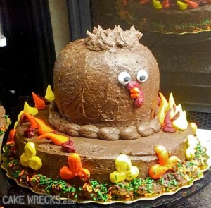 Of course, this doesn't look like a turkey in as much as it resembles some weird angry bird's head about to explode.