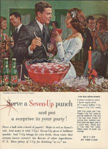 Now I'm sure the guy is certainly too old for the girl in this. And I'm not sure if she's a teenager or not. Still, hope that the punch isn't alcoholic because I don't have a good feeling about this. I mean I could hear, "Baby It's Cold Outside," looking at this ad.
