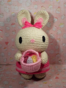 Of course, this little bunny was certainly inspired by Hello! Kitty. Yet, at least this one isn't as creepy as the costumed Easter Bunnies.