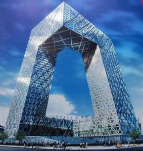 This Beijing's CCTV building which is perhaps one of the few big TV stations in now not-so-Communist China. Other than being known as, "big shorts" it's also said to have high maintenance costs as well as caught fire in 2009. Thus, it's safety is a concern as well.