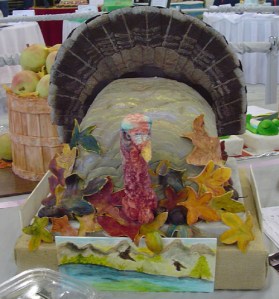 Seems like this turkey doesn't seem too happy here, to be dessert. Still, a bit too realistic if you know what I mean.